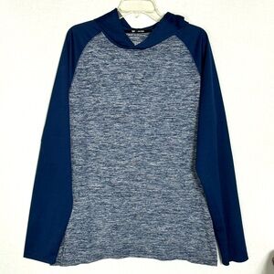 Tex Gear Drytex Men’s XL Blue Gray‎ Color Block Long Sleeve Hoodie